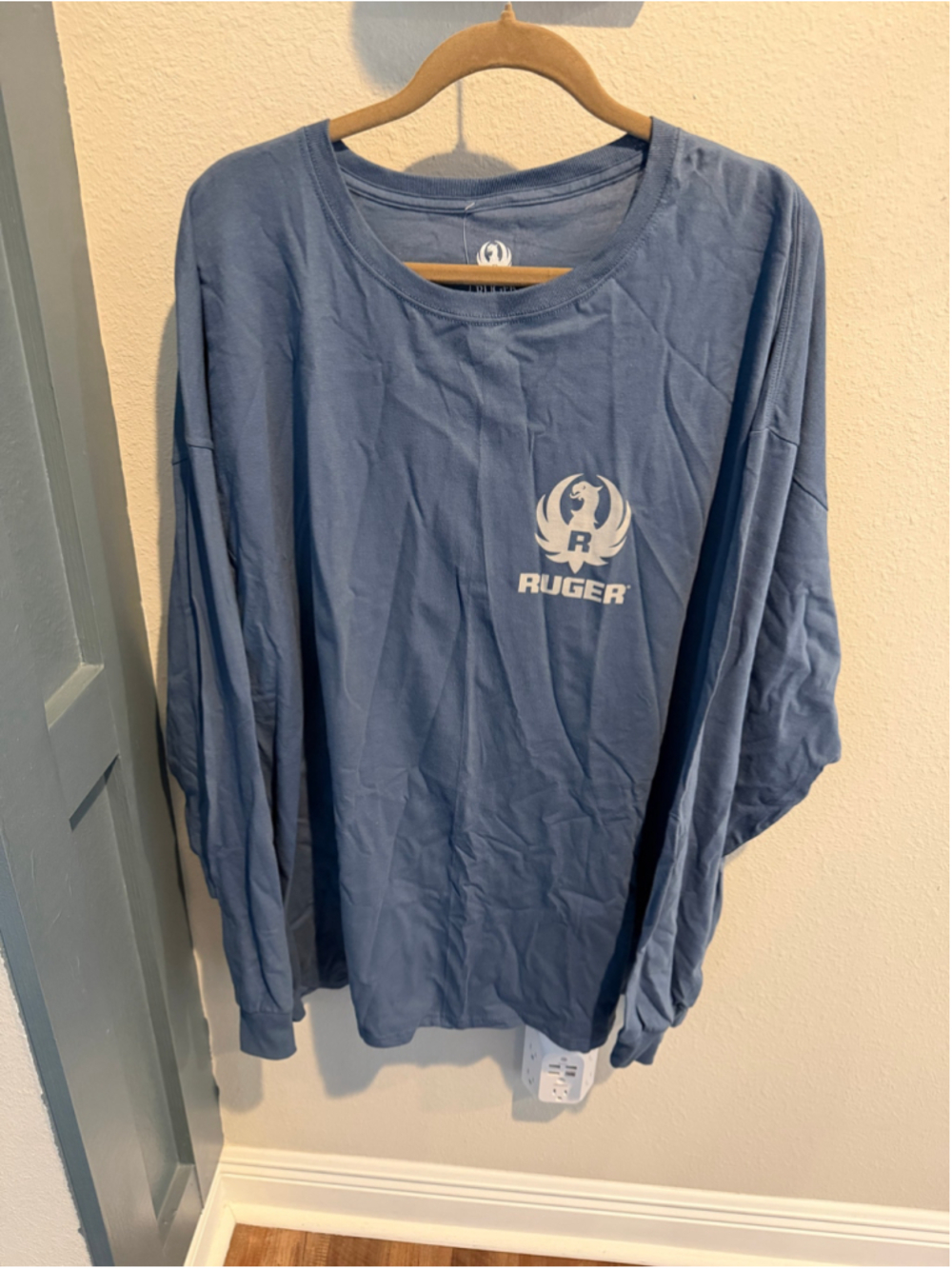 Ruger Long Sleeve Graphic Tee Blue Red Size 3XL